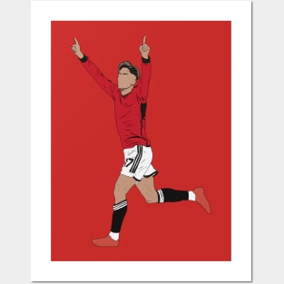 Alejandro Garnacho Goal Celebration Posters and Art